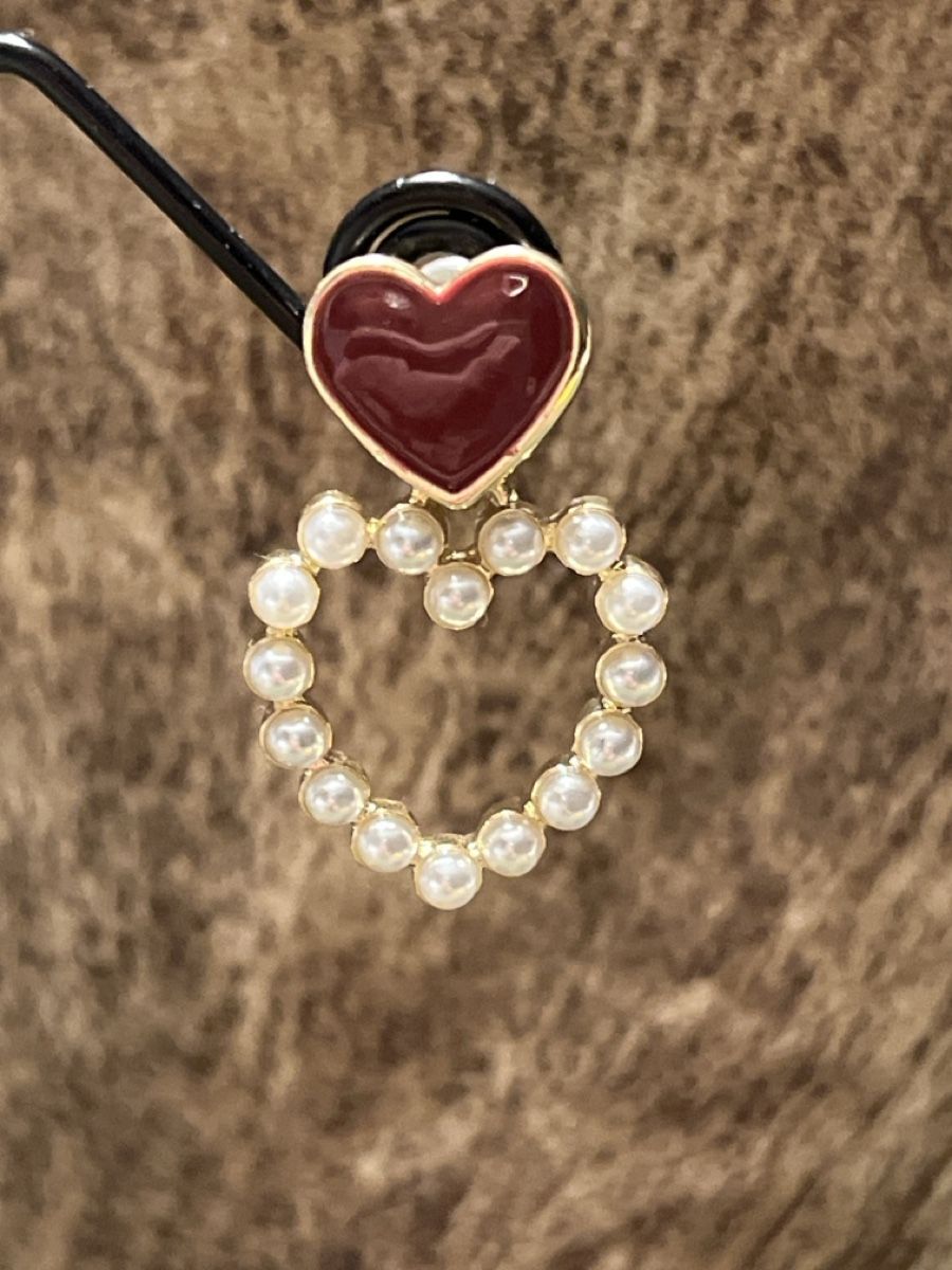 Ohrringe & -stecker: Suesse Herz Ohrringe mit Perlen-Details – Neu (gemäss Beschreibung) aus Seon von Sunny-Schmuck78 1