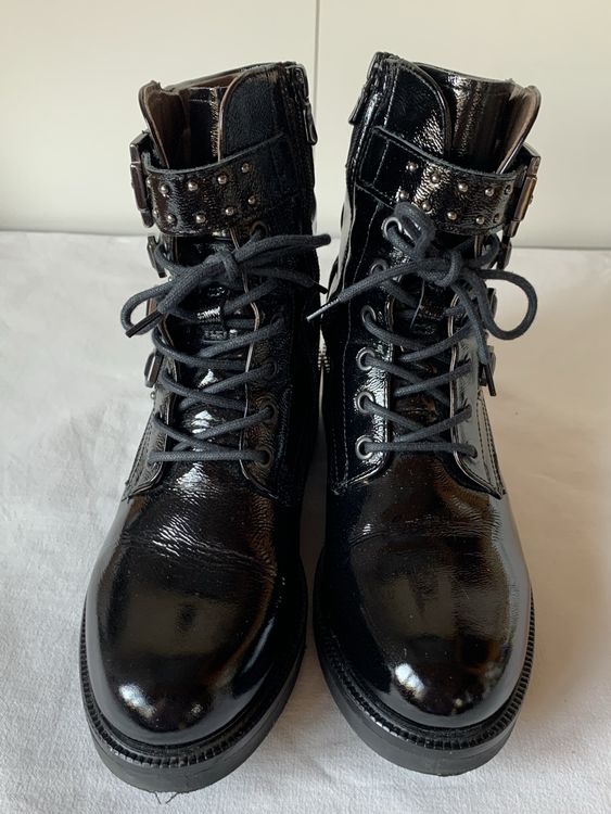 NeroGiardini Schnürstiefel Gr. 38 schwarz lack 2