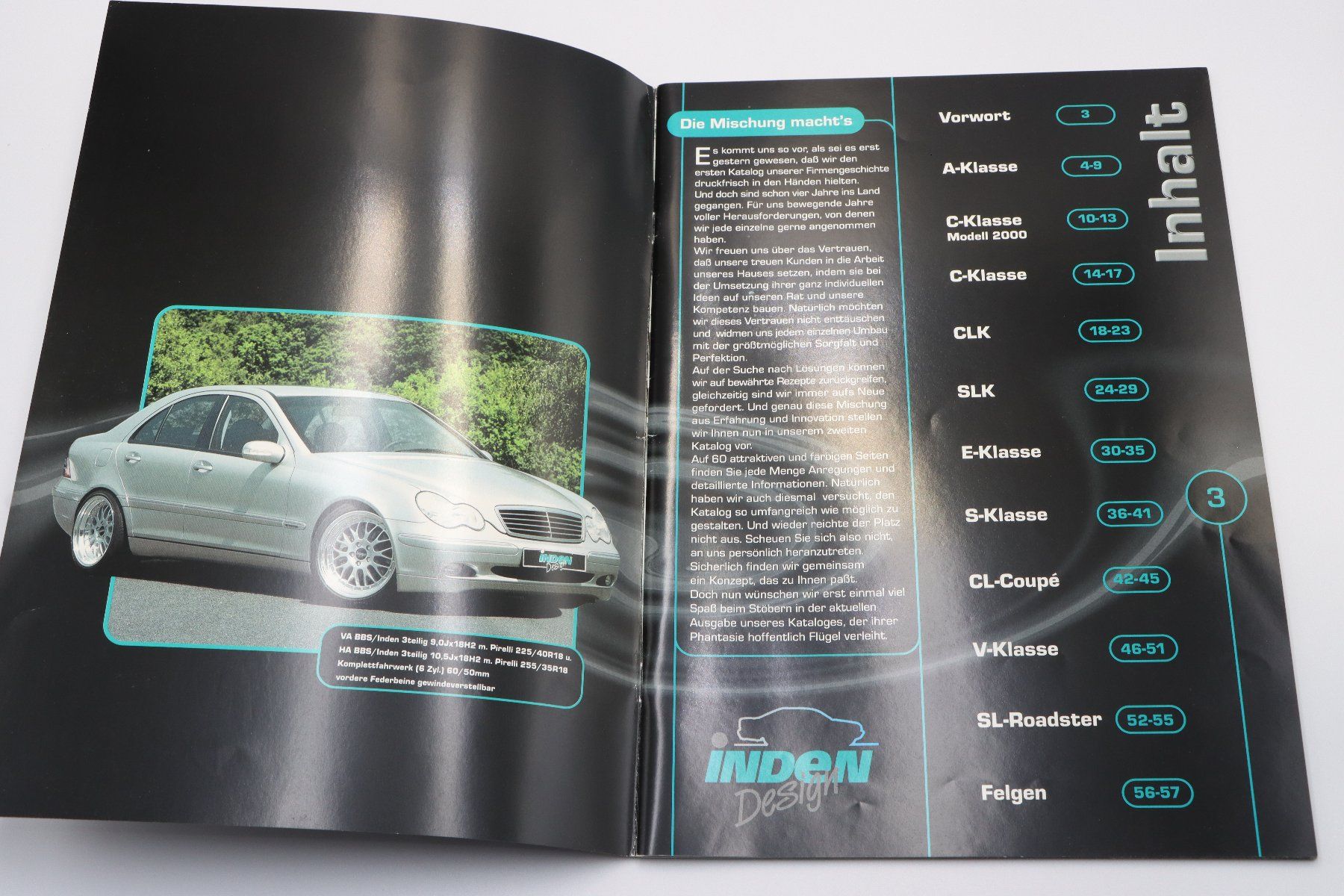Mercedes-Benz Documenti: Inden Design Mercedes Tuning Modellprogramm 2000 Prospekt – Usato da Bühl b.Aarberg venduto da Collectorpassions 2