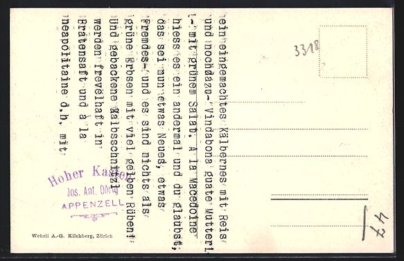 Cartes postales: Brüllisau, Totalansicht mit Hohen Kaste – D'occasion à Berlin par bartko-reher 1