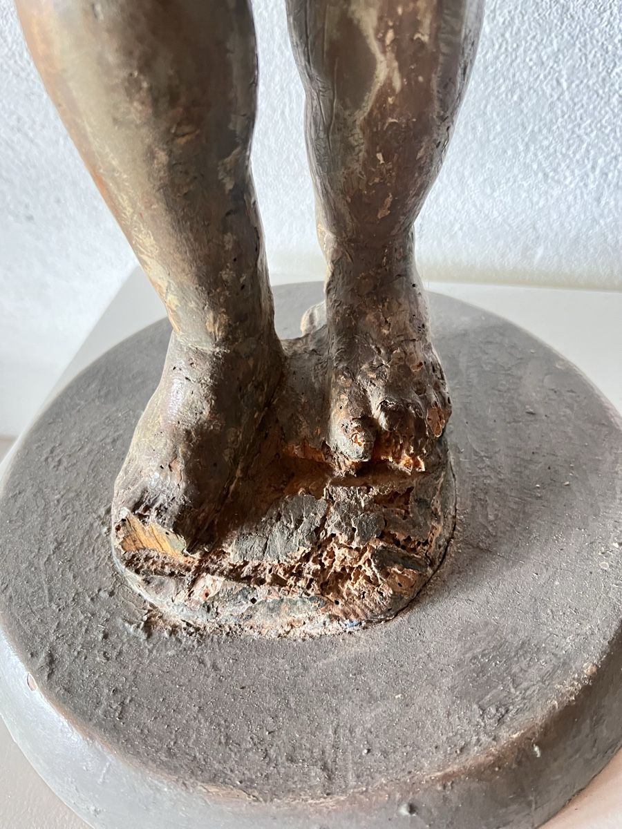 Skulpturen & Statuen: Chérubin putto bois polychrome 17/18 ème siècle – Gebraucht aus Vétroz von Chrisbad60 2