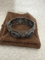 Bracelet Gucci argent pierres bleues bon état VINTAGE 