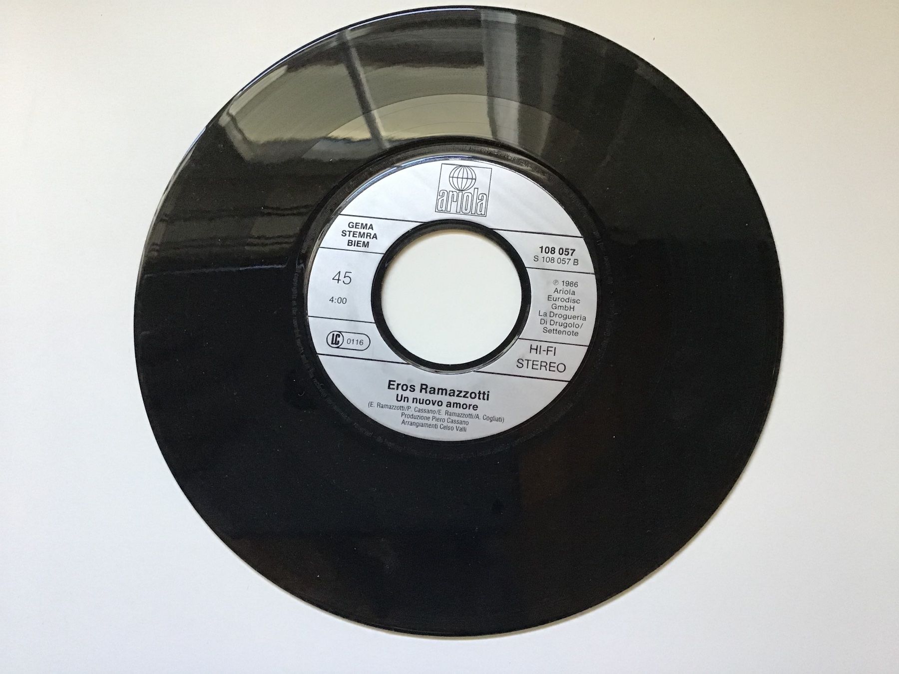 Dischi in vinile: Single LP - Eros Ramazzotti – Usato da Niederuzwil venduto da Mala 2