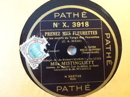 Disque 78 tours Pathé aiguille de Mistinguett - X.3918