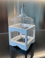 Deko-Vogelkäfig | «Shabby Chic» | weiss