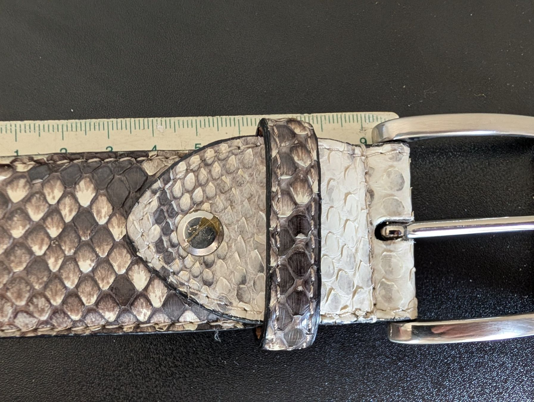 Cinture: Echt Python Leder Gürtel mit schöner Schnalle - Grösse 95cm – Usato da Herisau venduto da apo_bxx7 6