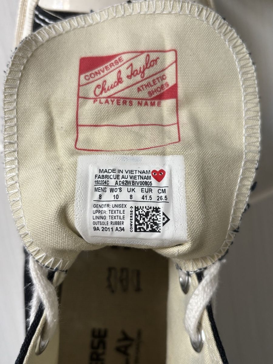 Comme Des Garcons Herrenschuhe: CONVERSE X COMME DES GARÇONS PLAY CHUCK 70 HIGH – Neu (gemäss Beschreibung) aus Neuenegg von celinezwahlen01 3