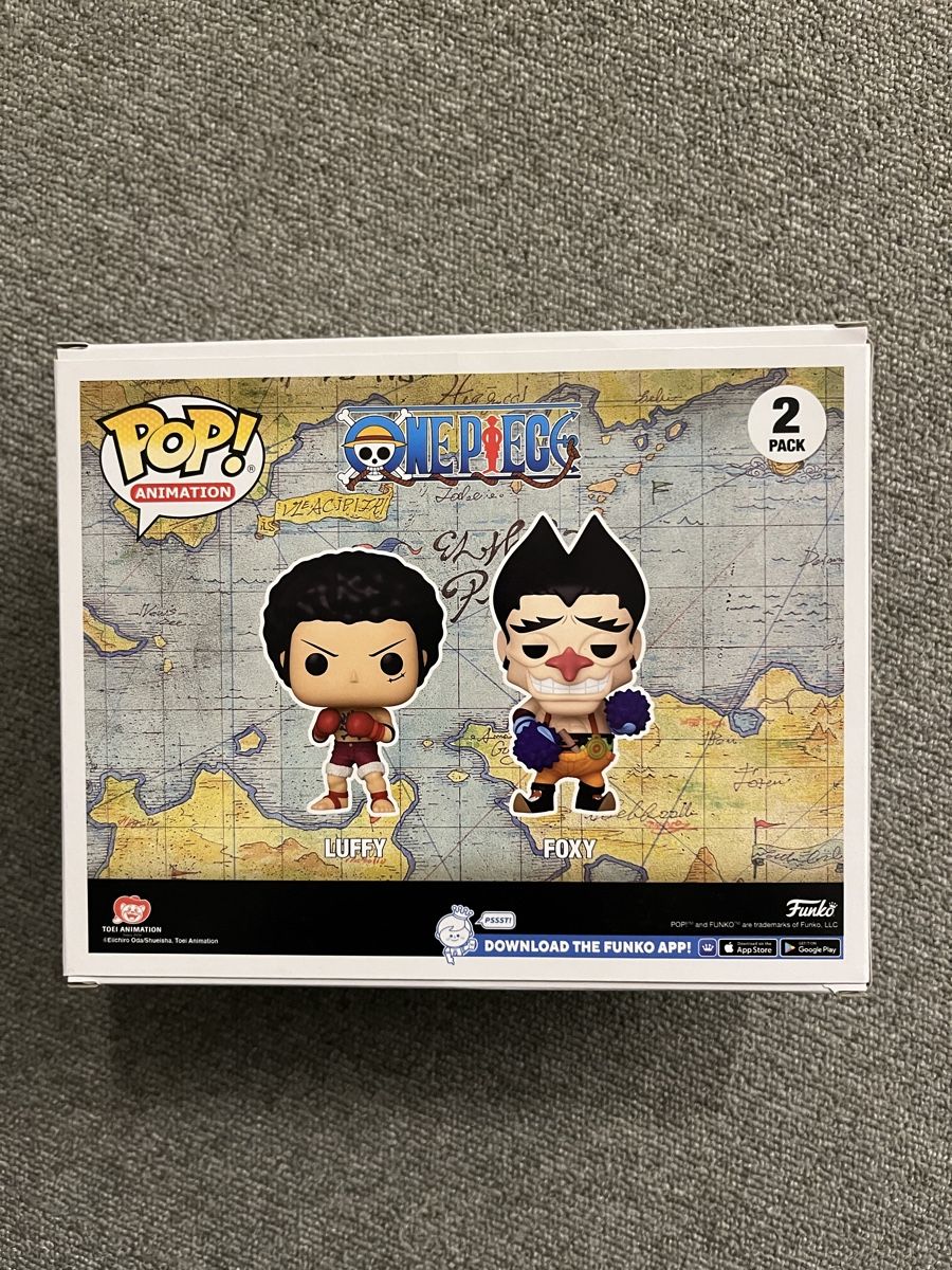 Funko Statuette: Funko Pop Animation One Piece - Luffy & Foxy 2-Pack – Nuovo e nell'imballaggio originale da Stäfa venduto da greety1981 2