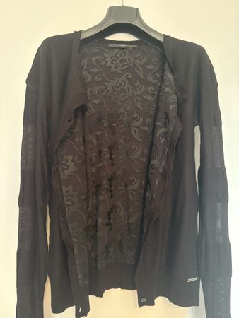 Cardigan Guess  nero, nuovo, interno in pizzo