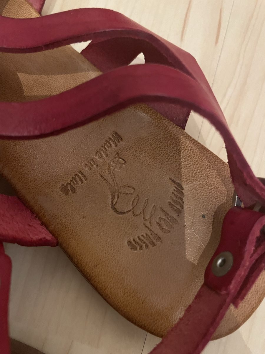 Scarpe da donna: Rote Ledersandalen Gr. 39 Passo per Passo – Usato da Winterthur venduto da Fabelhaft123 1