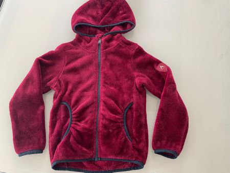 Mädchenjacke mit kapuze 116 bordo rot
