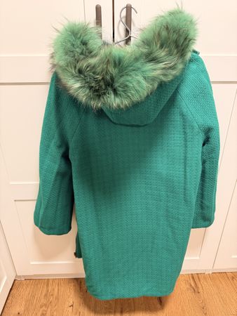 Winterjacke -two face- mit Pelzkapuze, Grösse 38