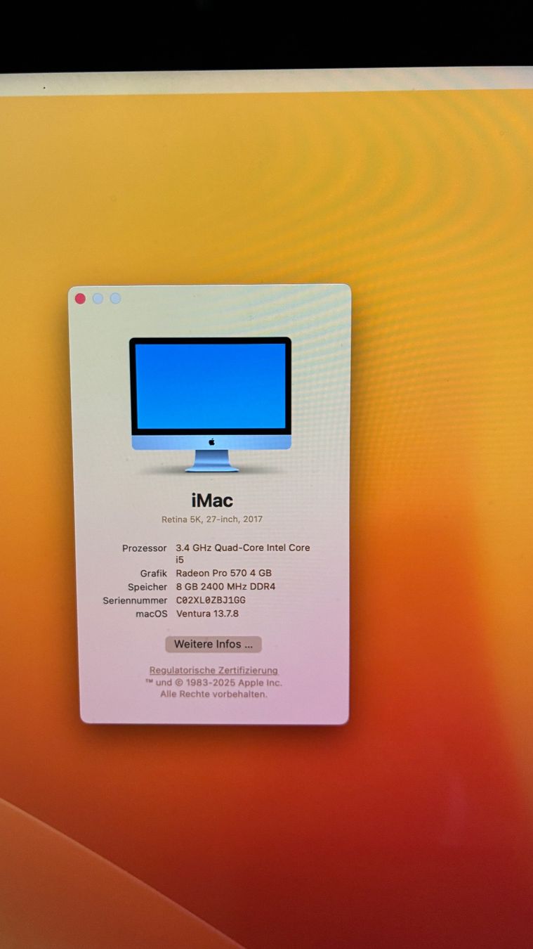 Apple PCs: iMac 27" Zoll 2017, 5K – Gebraucht aus Bern von doktormac 1