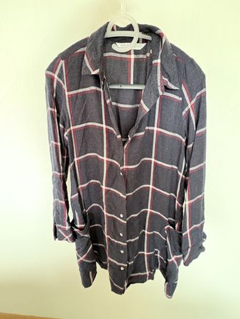 Zara Basic Hemd kariert blau rot Grösse M guter Zustand