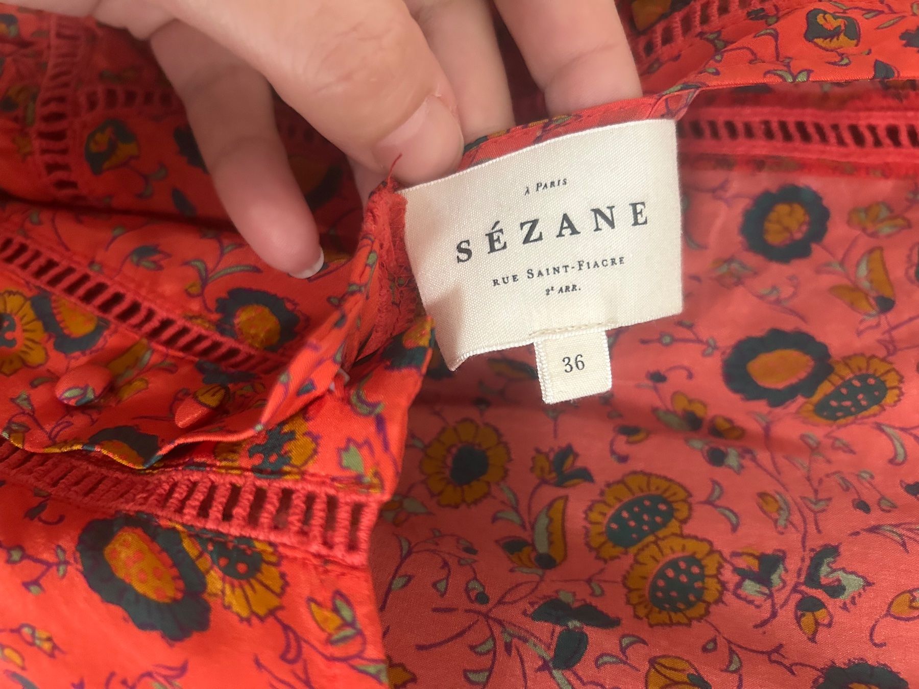 Sezane Camicette: Sézane Amande Bluse blouse Seide soie silk Gr.36 – Nuovo (secondo la descrizione) da Genève venduto da sunandwind 4