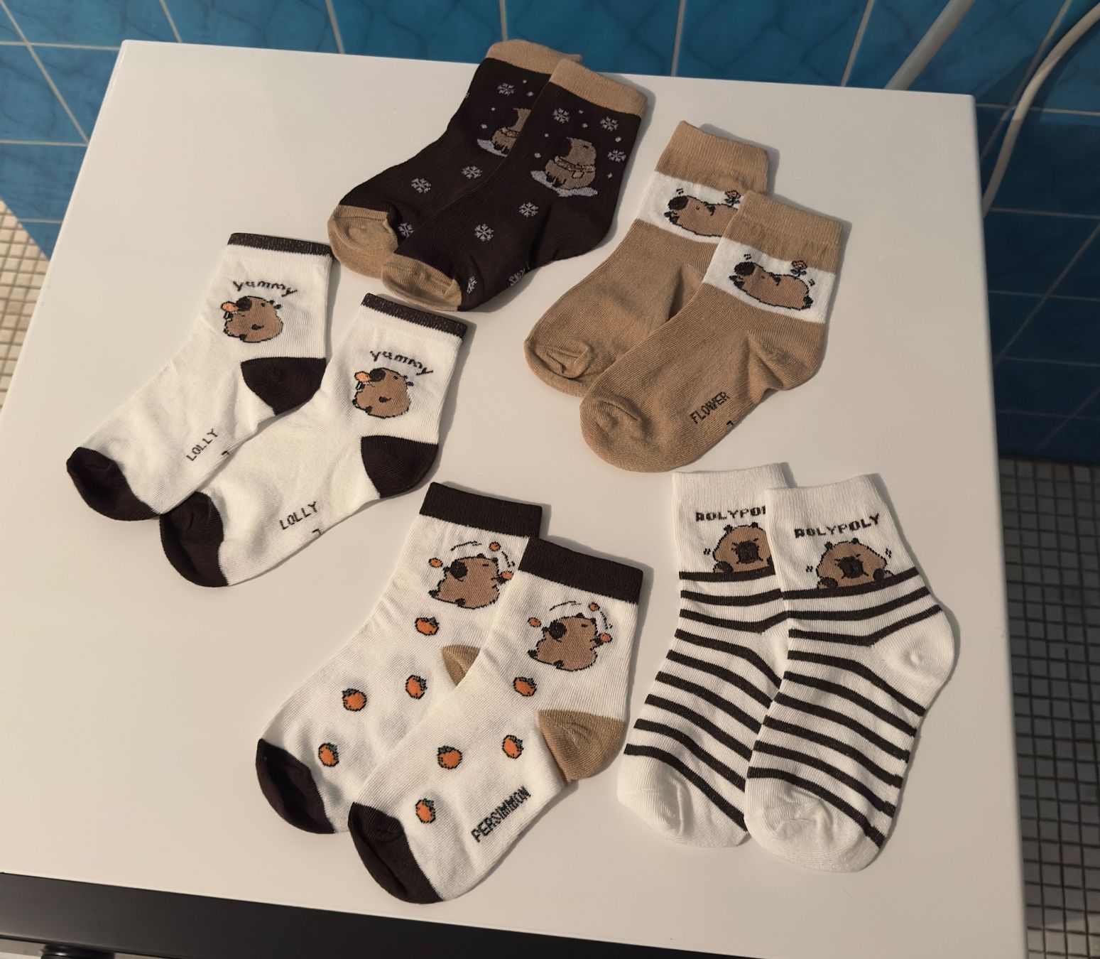 Socken für Kinder: Capybara Kinder Socken im lustigen süssen Design – Neu (gemäss Beschreibung) aus Schindellegi von SimplyBuy-CH