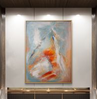 Originalgemälde auf Leinwand 80x60 cm Abstrakt mit Texturen