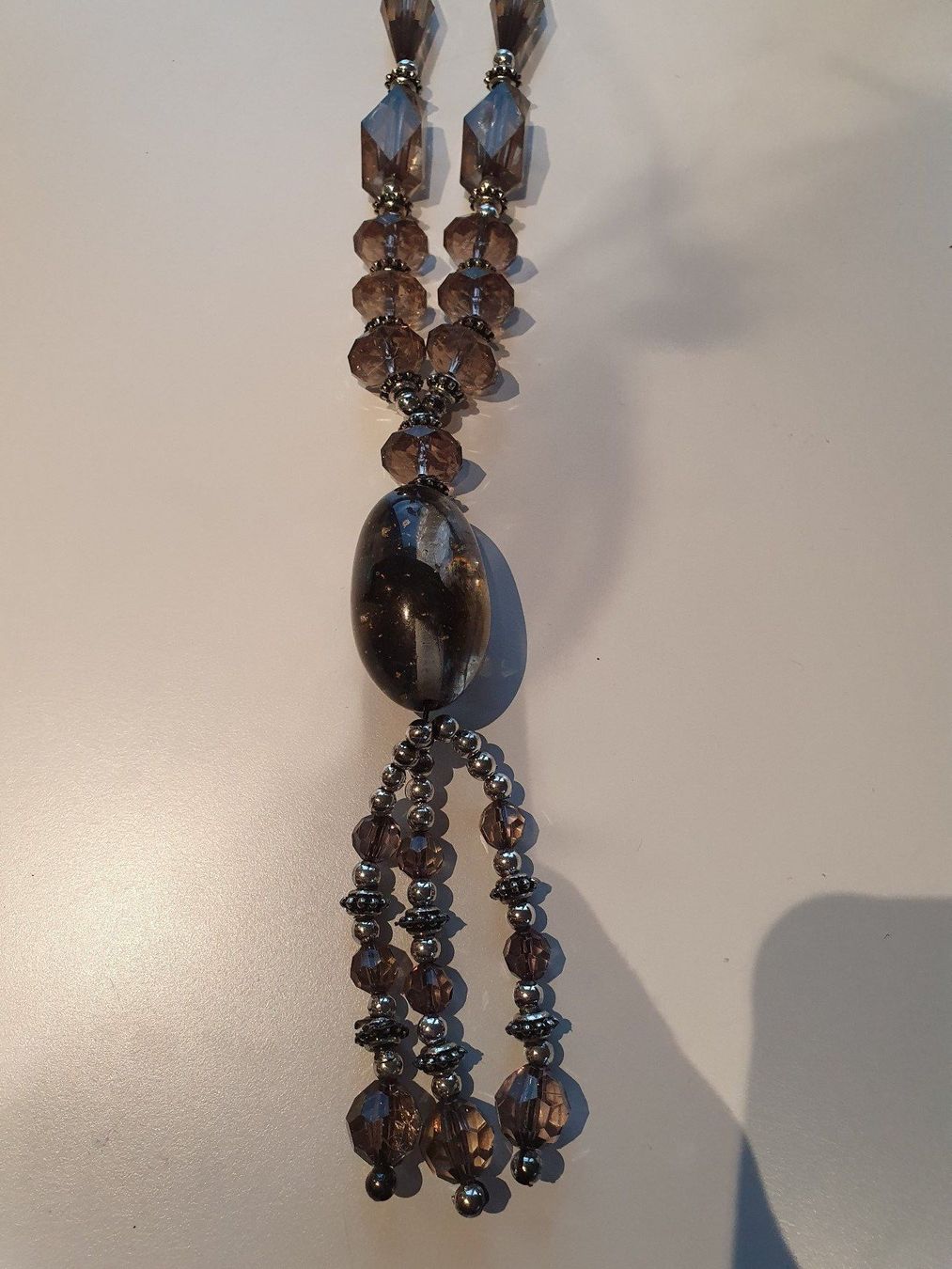 Catenine: Kette grau tansparent, Perlen, lang, Modeschmuck – Usato da Heinrichswil venduto da sabi2809