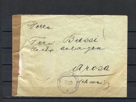 Schöner Brief Wien nach Arosa mit österr. Zensurstempel