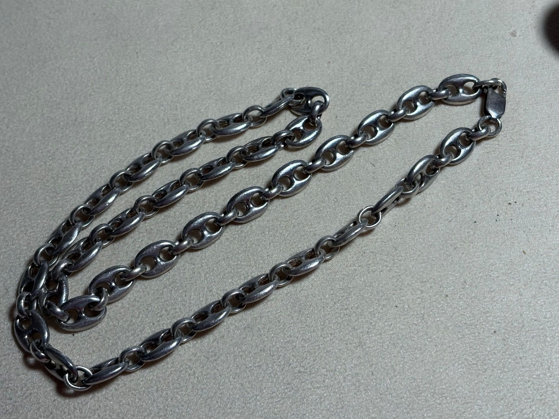 Colliers: Schiffsankerkette 50 cm, , 45 Gramm schwer – D'occasion à St. Peterzell par verena40