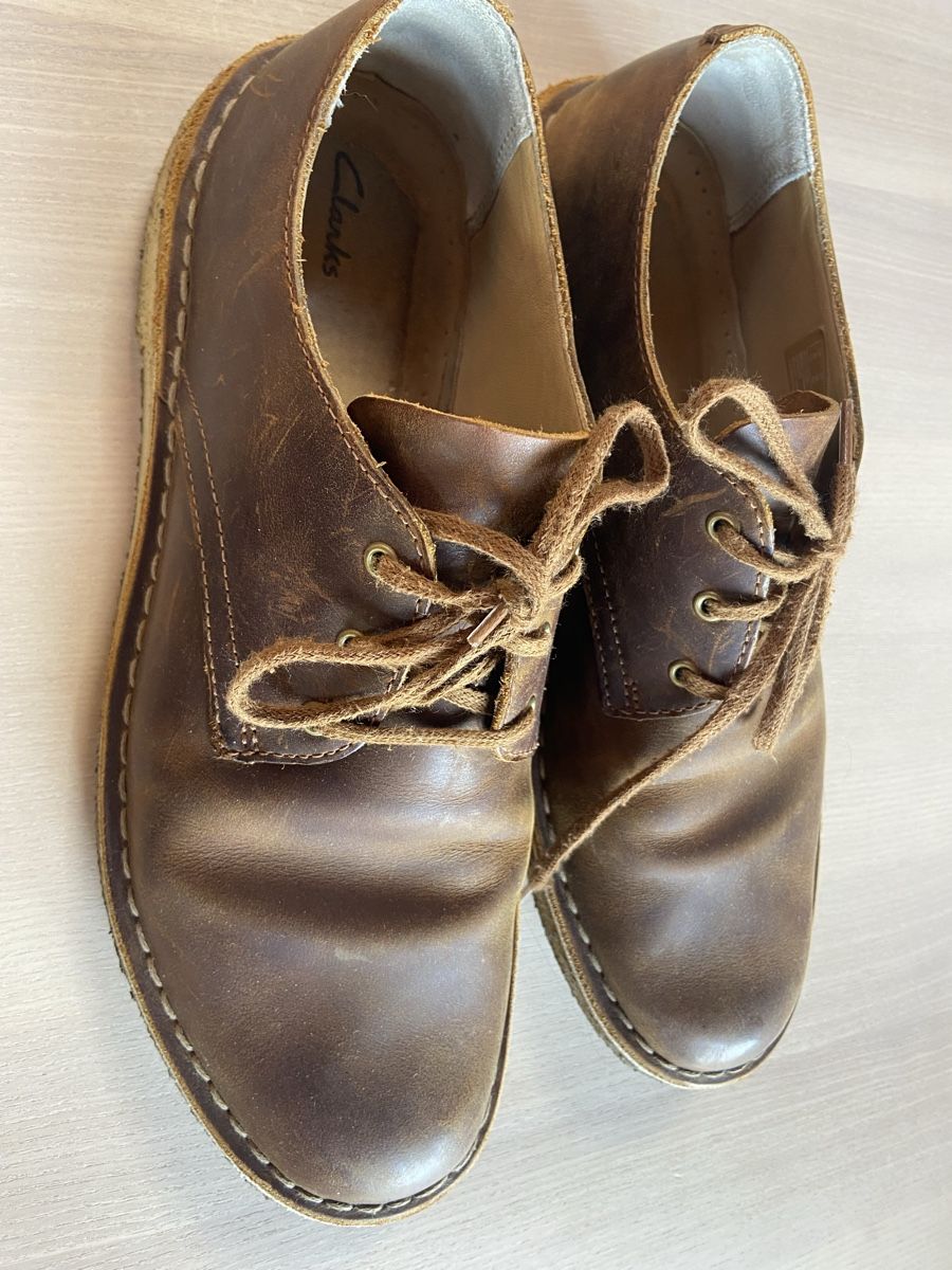 Clarks Scarpe da uomo: Clarks Herrenschuhe, Leder Braun, Grösse 42 – Usato da Saanen venduto da flodiemango 1