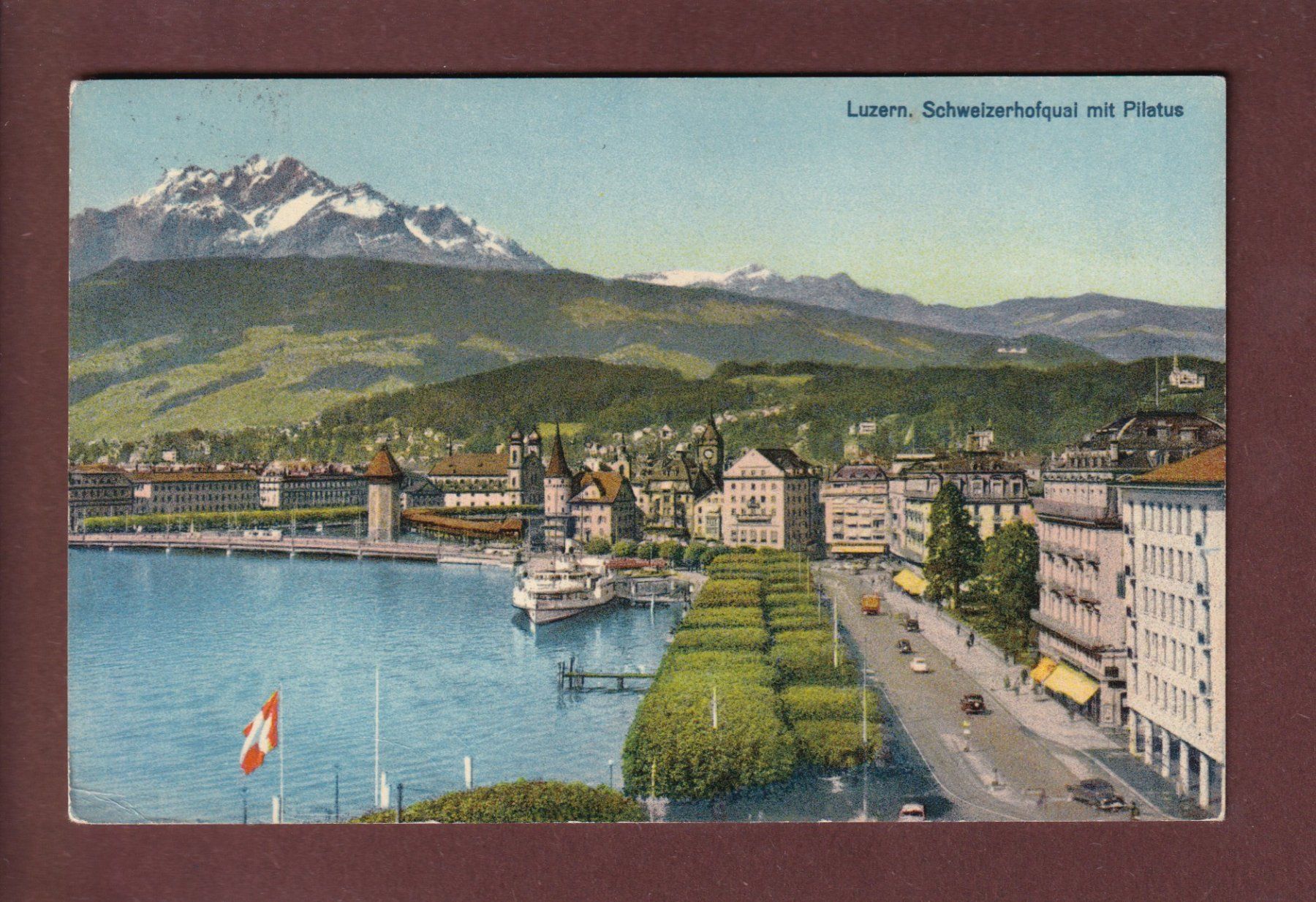 Cartoline postali: LUZERN - Schweizerhofquai - 1952 – Usato da Pully venduto da nicecards