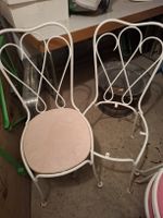 Gartensessel, Vintage Metall, Weiss, Romantisch, 2 Stk.