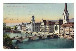 Zürich Fraumünster u. Post 1913 lt