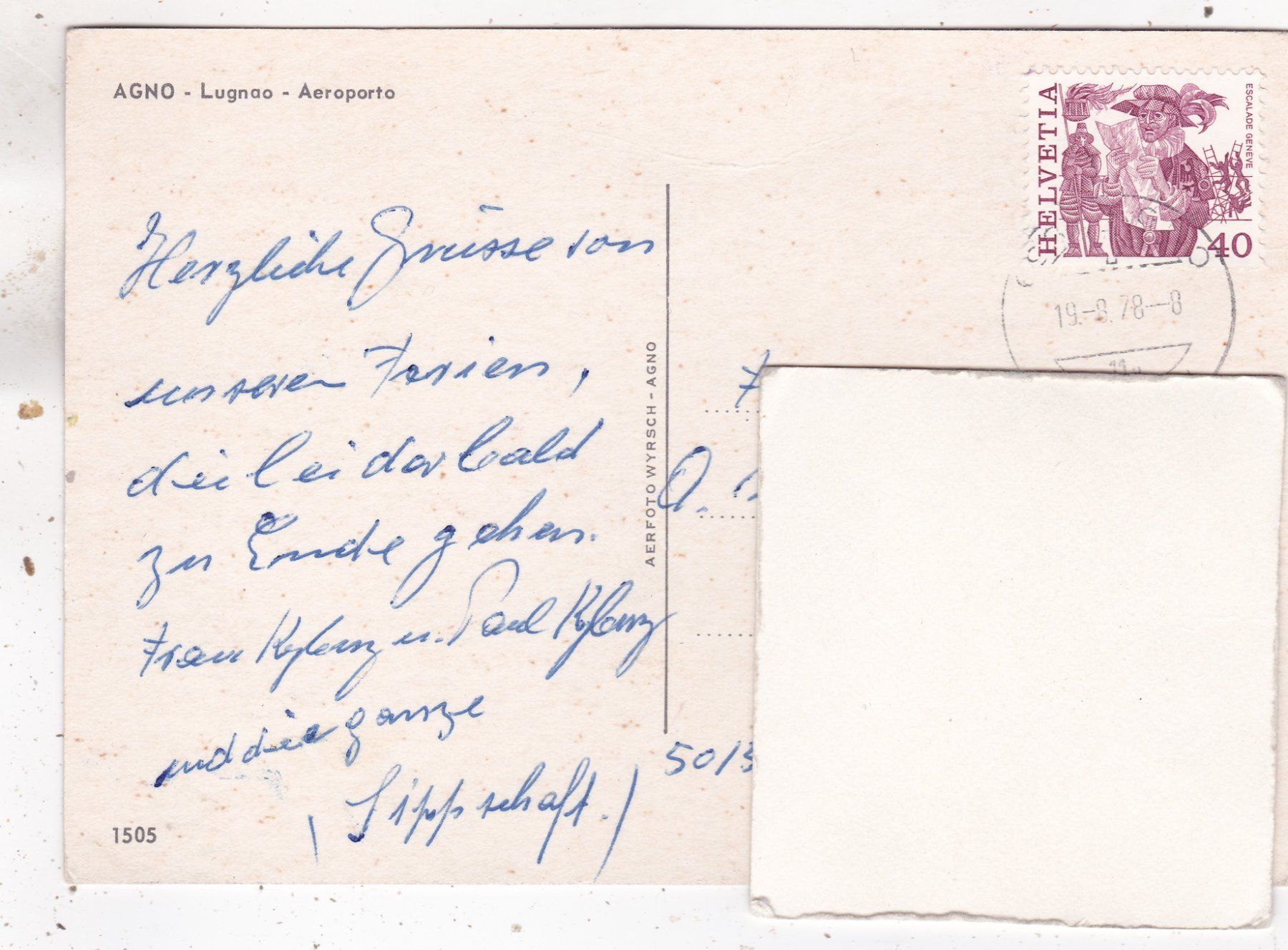 Cartoline postali: Agno 1978 – Usato da Herisau venduto da Lisegrat2008 1