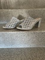 Glitzernde Sommer-Sandalen, Silber, Gr 40 NEU