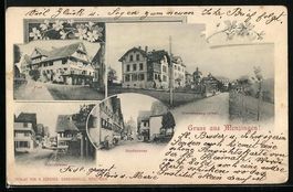Menzingen, Dorfeingang westl., Post, Str