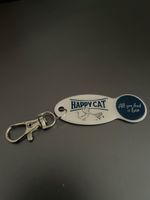 Happy Cat Schlüsselanhänger mit Einkaufswagen-Motiv, neuwert