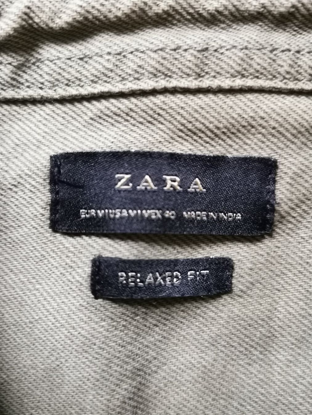 Zara Giacche: Zara; Khaki Jeansjacke / Hemd Gr. M – Usato da Boniswil venduto da Totomat-Lady 3