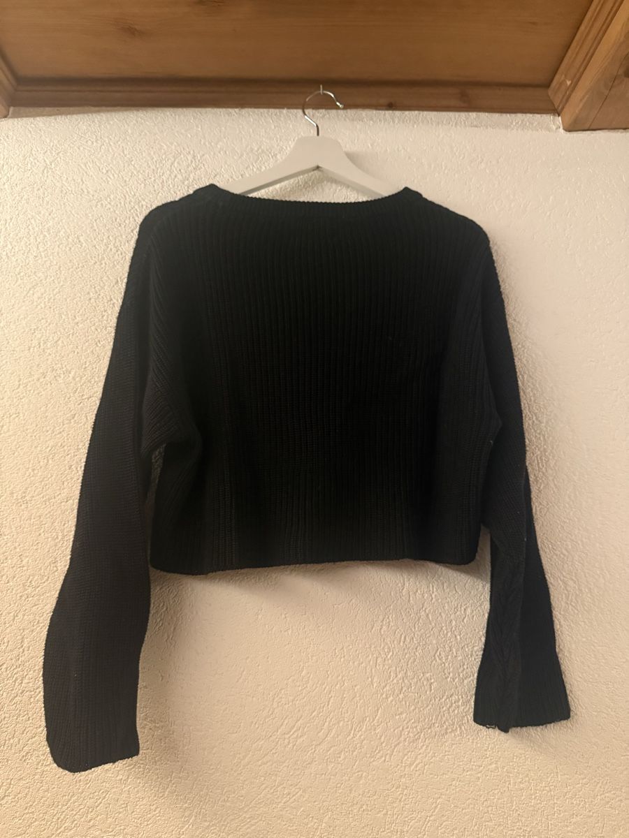 Maglioni & Felpe: Pullover Damen Schwarz Strick Crop  – Usato da Bolligen venduto da lee_orange 1