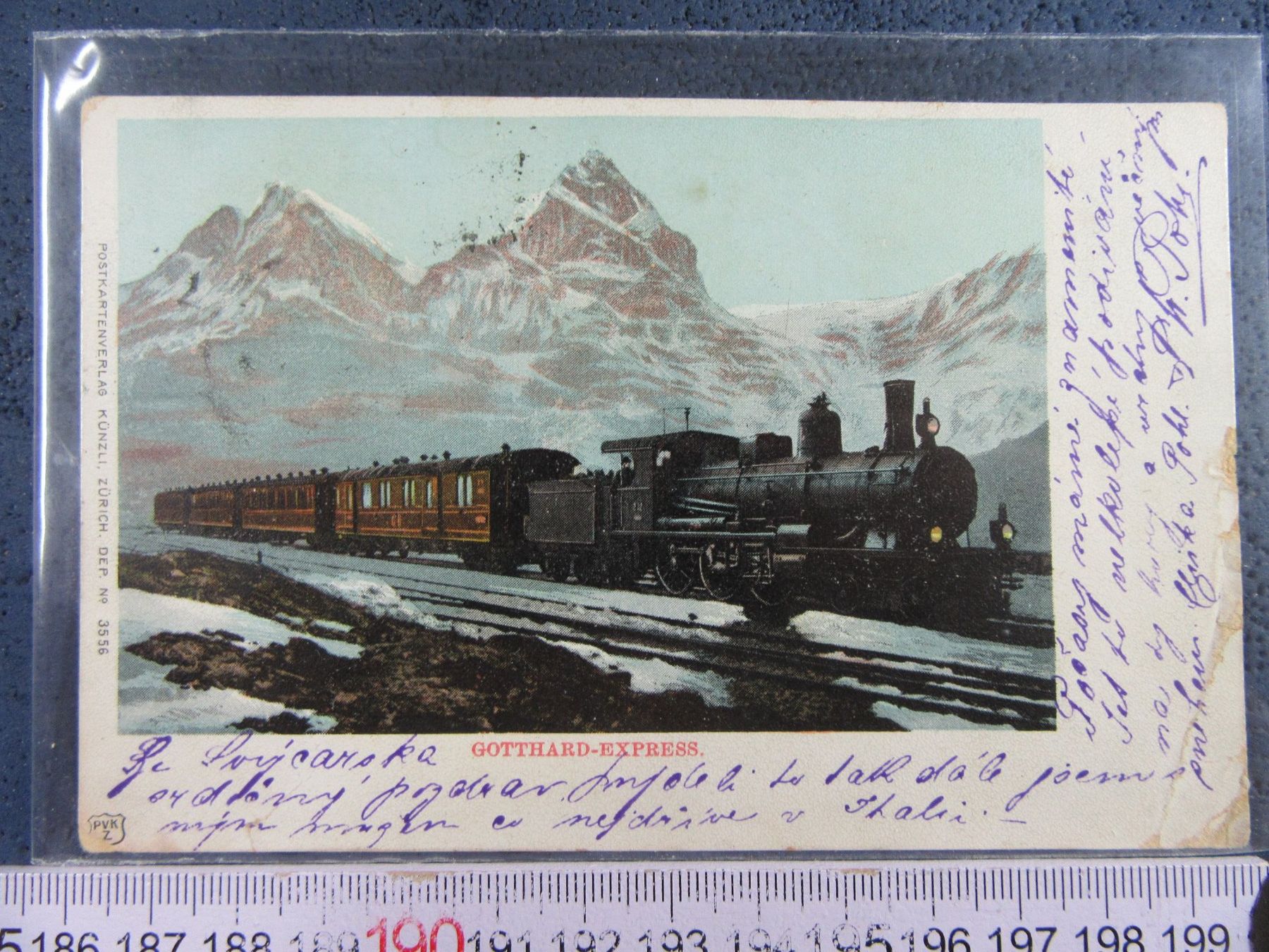 Ansichtskarten: GOTTHARD-EXPRESS DAMPFZUG 1901BUG – Gebraucht aus Ettingen von Hausi4711