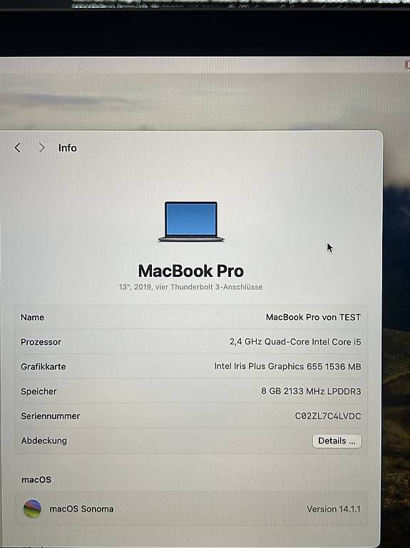 Apple Notebook: Macbook Pro 2019 13 Zoll 256gb – Usato da Strengelbach venduto da smtfp70 4