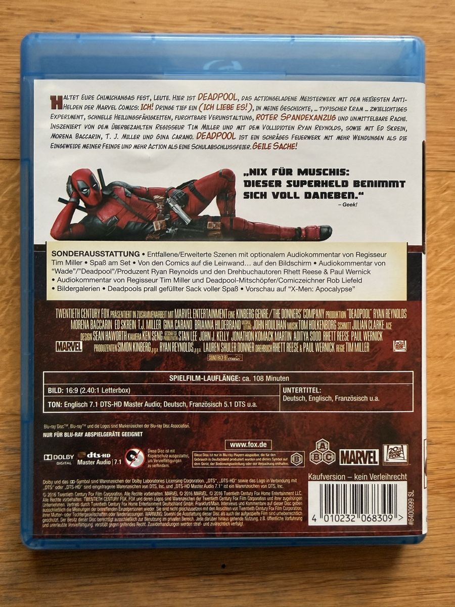 Alle DVDs: Deadpool (2016) Blu-ray – Gebraucht aus Kölliken von nerdorado 1