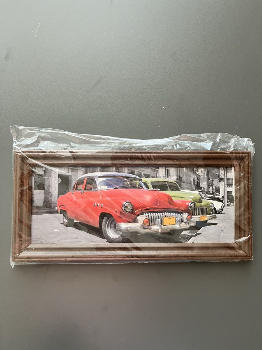 Poster & Bilder: Bild Retro Autos gerahmt neu – Neu und originalverpackt aus Balzers von Consolegamer