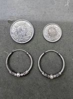 Orecchini a cerchio Boho, in argento sterile stile etnico