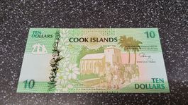 Cook Islands 10 Dollars Rarotonga 1992 Banknote 