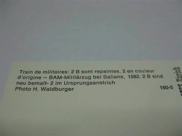 Cartoline postali: AK Militärzug bei Ballens – Nuovo (secondo la descrizione) da Malters venduto da Marosko 1