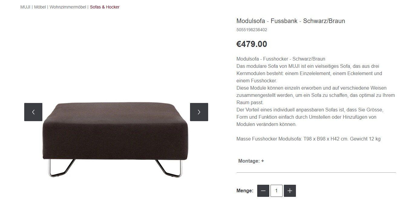 Muji Divani: Canapé design Modulaire MUJI – Usato da St-prex venduto da phi_gr6f 9