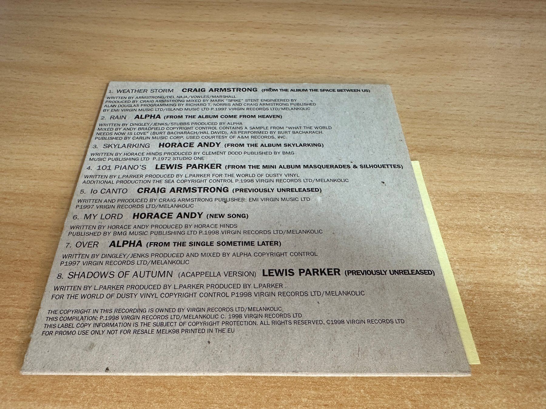 CD: Various – Melankolic Sampler - Promo CD – Usato da Rikon im Tösstal venduto da Alpenmutz 1