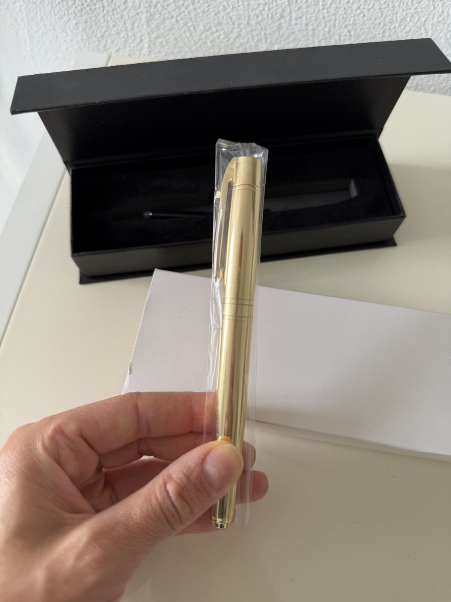 Penna & Evidenziatori: Gold colored fountain pen – Nuovo e nell'imballaggio originale da Uster venduto da Monika_OB 2