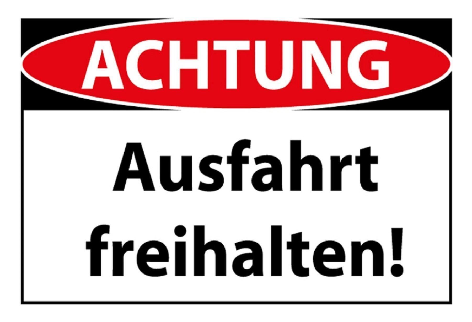 Insegne: Blechschild-ACHTUNG AUSFAHRT FREIHALTEN – Nuovo e nell'imballaggio originale da Rupperswil venduto da big-one-sale