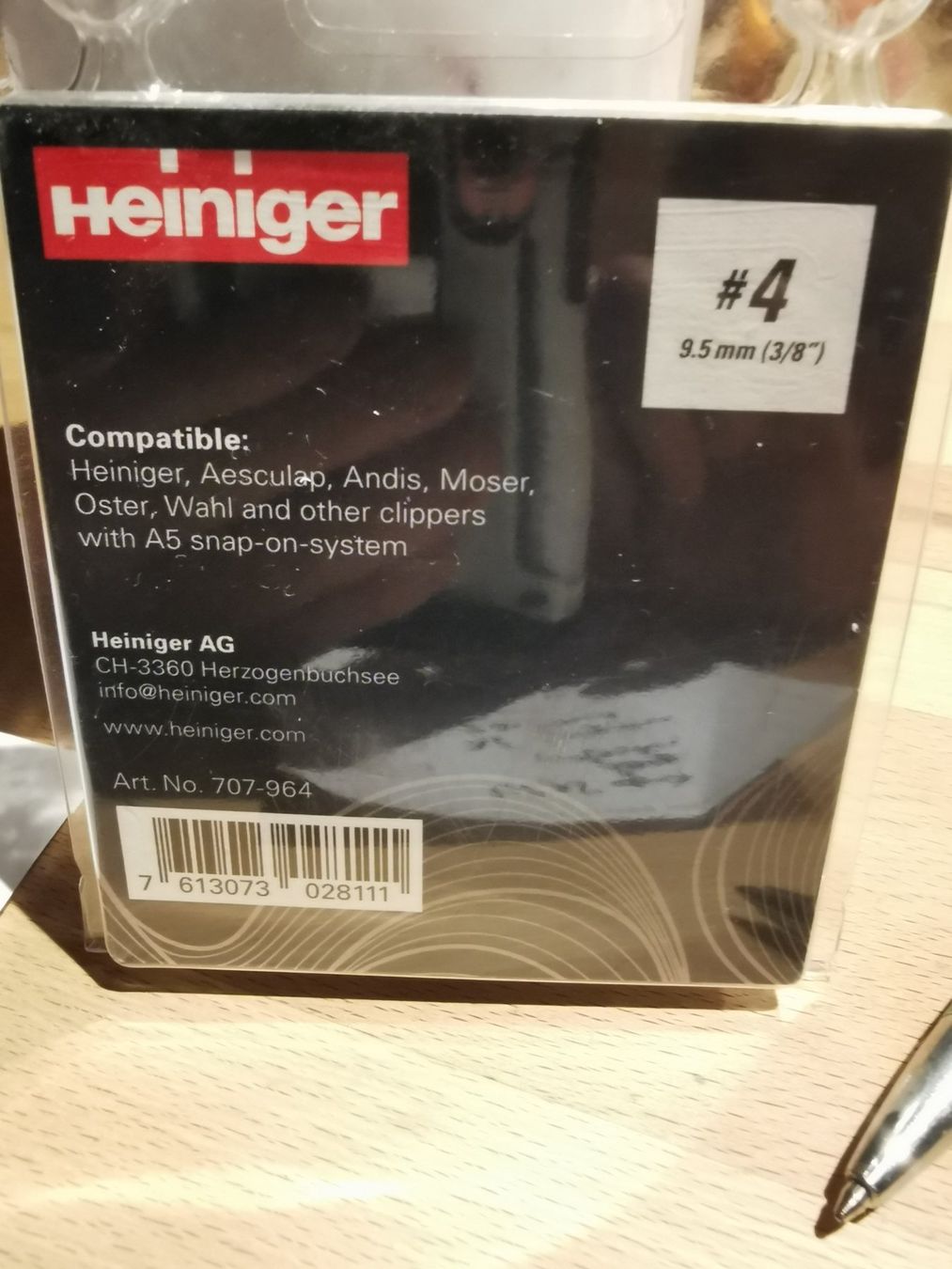 Altro per la cura dei capelli: Peigne de tonte Heiniger animaux – Nuovo e nell'imballaggio originale da Les Verrières venduto da Bordon 1