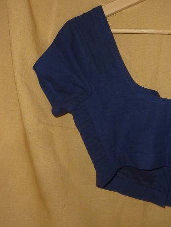 blouse crop top bleu coton XS  neuf  ESTIVAL femme
