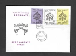 2 ST.  VATIKAN SEDE VAKANTE FDC 58 & 63