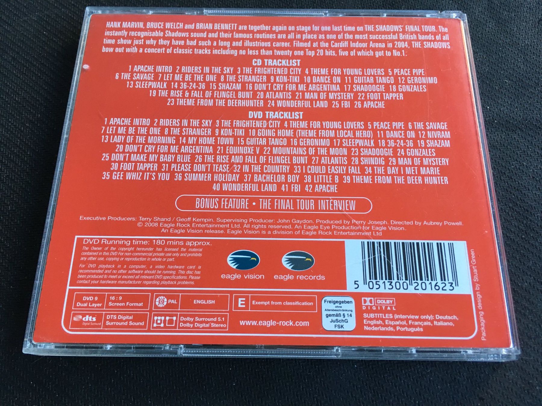 CD: The Shadows - The Final Tour -CD- CD+DVD – Usato da St.Gallen venduto da MedienJoe 2