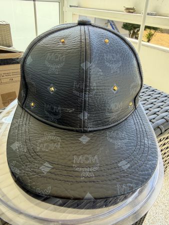 MCM Baseball Cap Black Studded Medium